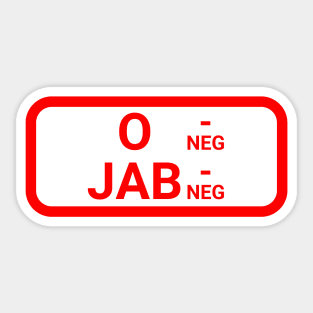 Blood type O Rhesus negative Sticker